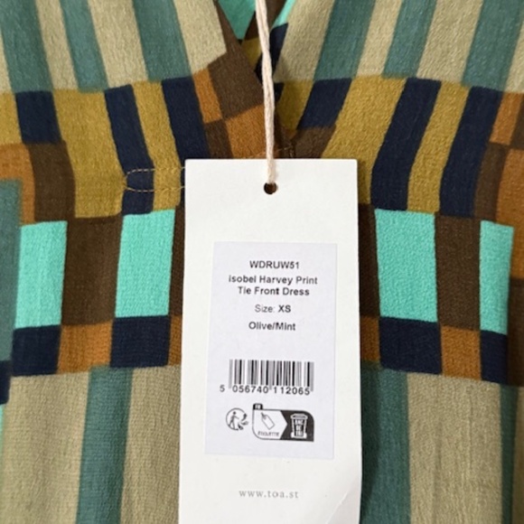 Make Offer:) NWT TOAST Isobel Harvey Print Tie Dress sz XS - Picture 7 of 7